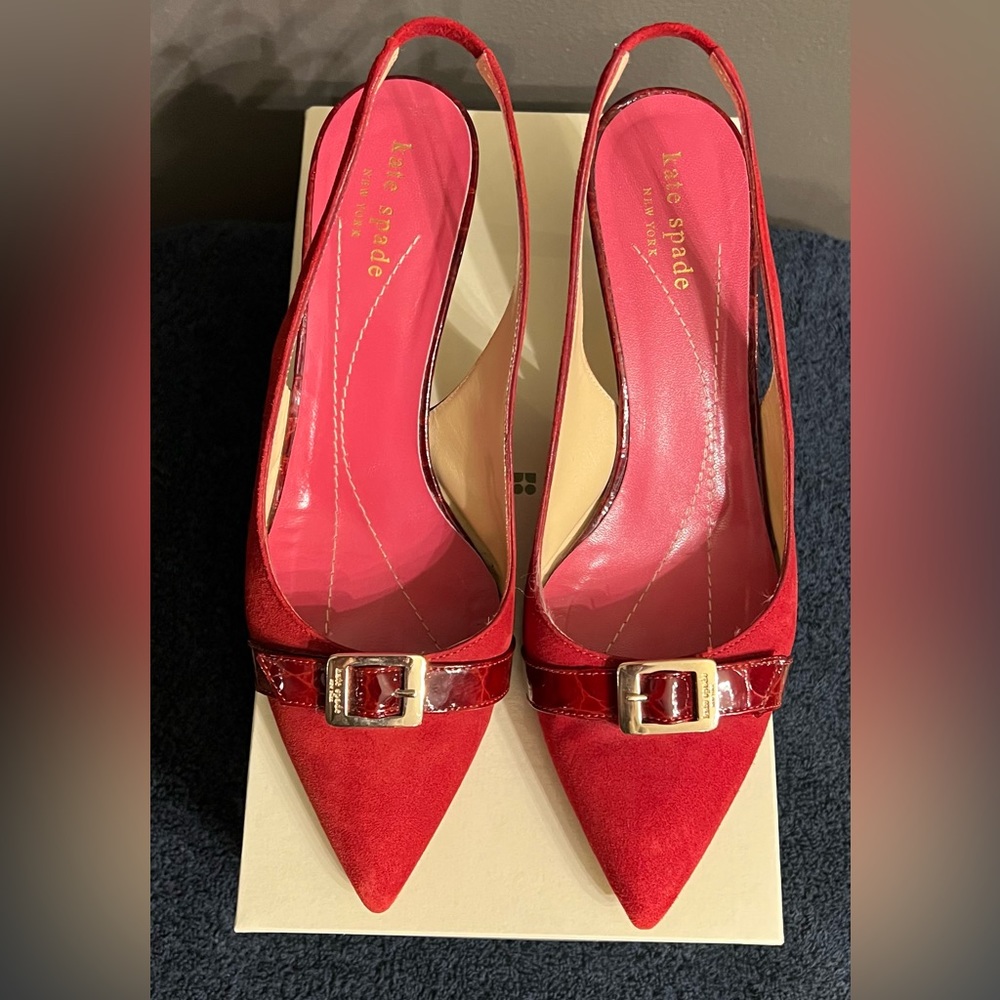 KATE SPADE Blakey Sling Back Shoe in New Red Size 8
